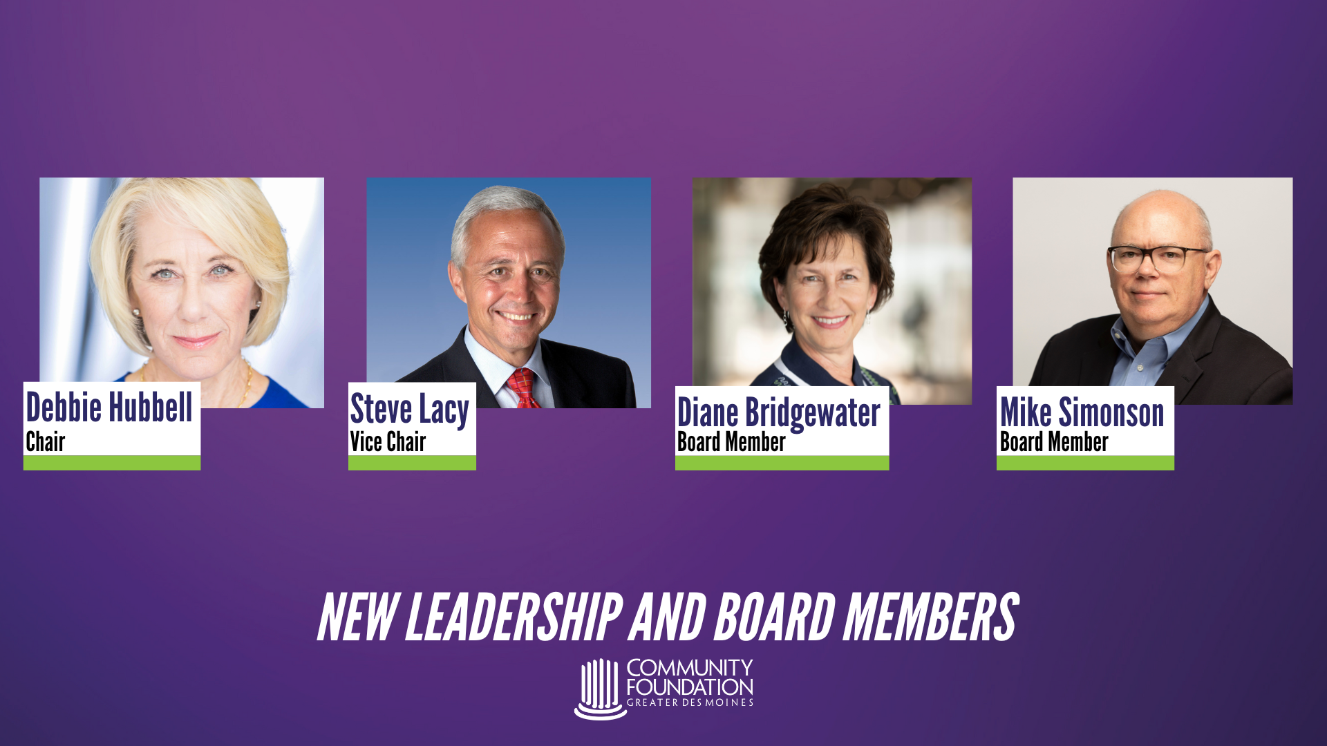 Board of Directors New Leadership and Incoming Members